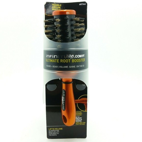 Conair Round Brush Root Booster Infiniti Pro Boar Triangle Air Flow Hair Styling - Picture 3 of 5